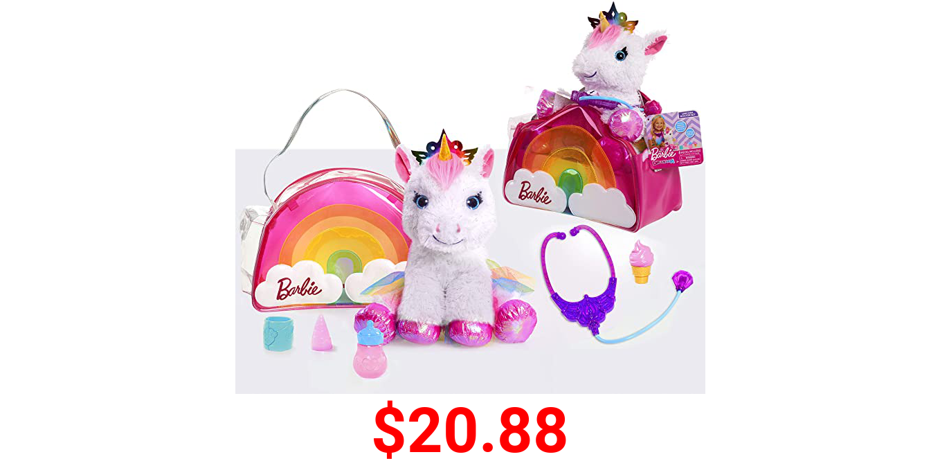 Barbie Dreamtopia 8-piece Doctor Set with Unicorn Plush, by Just Play