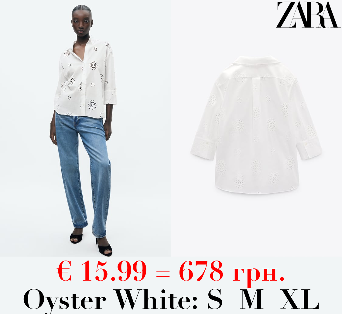 SHIRT WITH CUTWORK EMBROIDERY