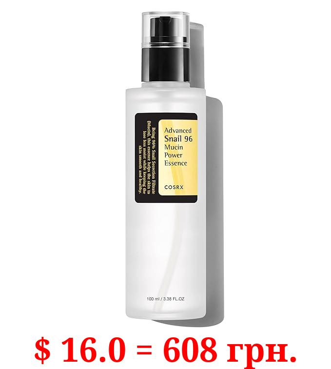 COSRX Snail Mucin 96% Power Repairing Essence 3.38 fl.oz 100ml, Hydrating Serum for Face with Snail Secretion Filtrate for Dull Skin & Fine Lines, Korean Skincare