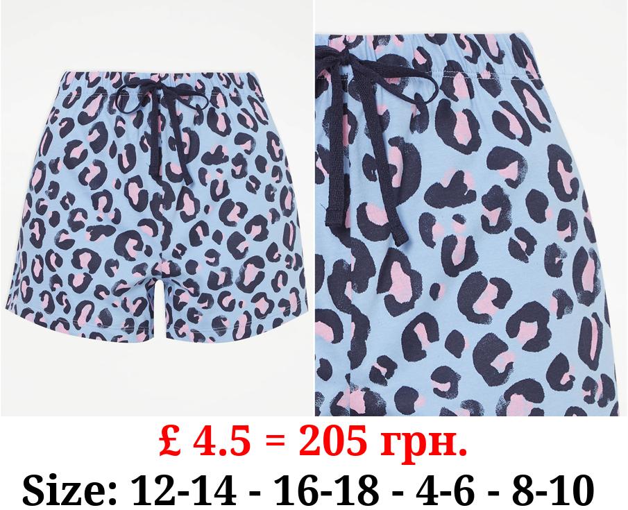 Blue Animal Pyjama Shorts