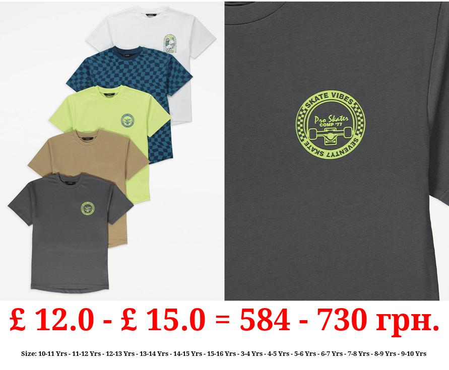 Bright Skater T-Shirts 5 Pack