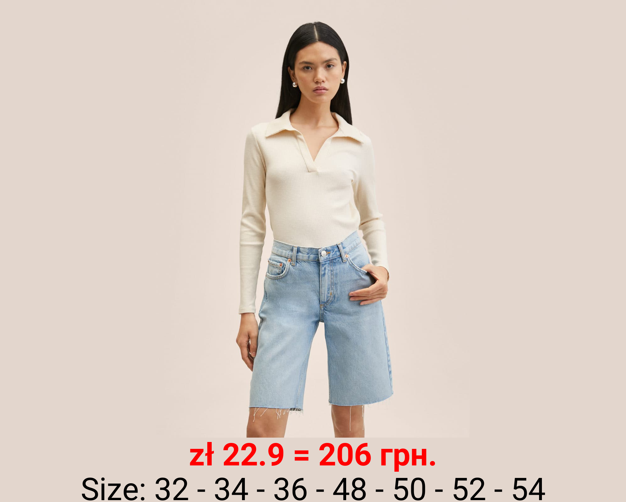 Bermudas vaqueras bajo deshilachado