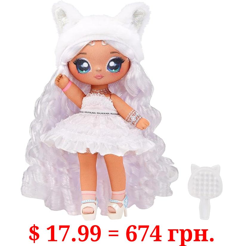 Na Na Na Surprise Sweetest Gems™ April Sparkles 7.5" Fashion Doll Diamond Birthstone Inspired with White Hair, Ruffle Satin Dress & Brush, Poseable, Great Toy Gift for Girls Boys Ages 5 6 7 8+ Years