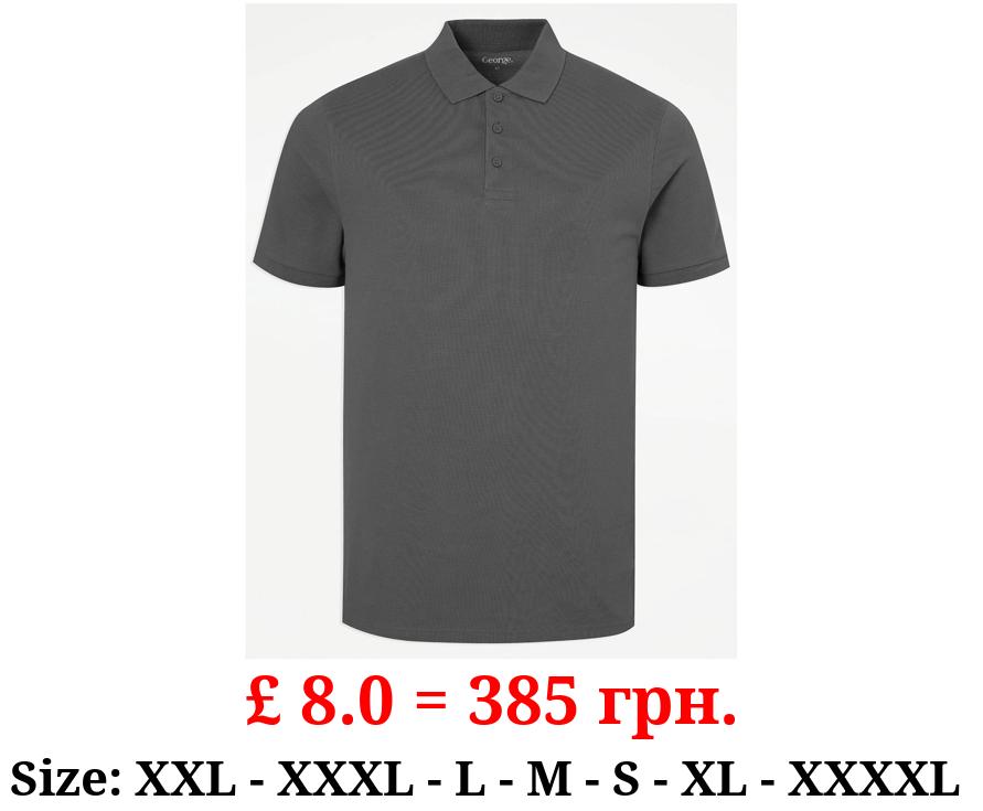 Charcoal Polo Top