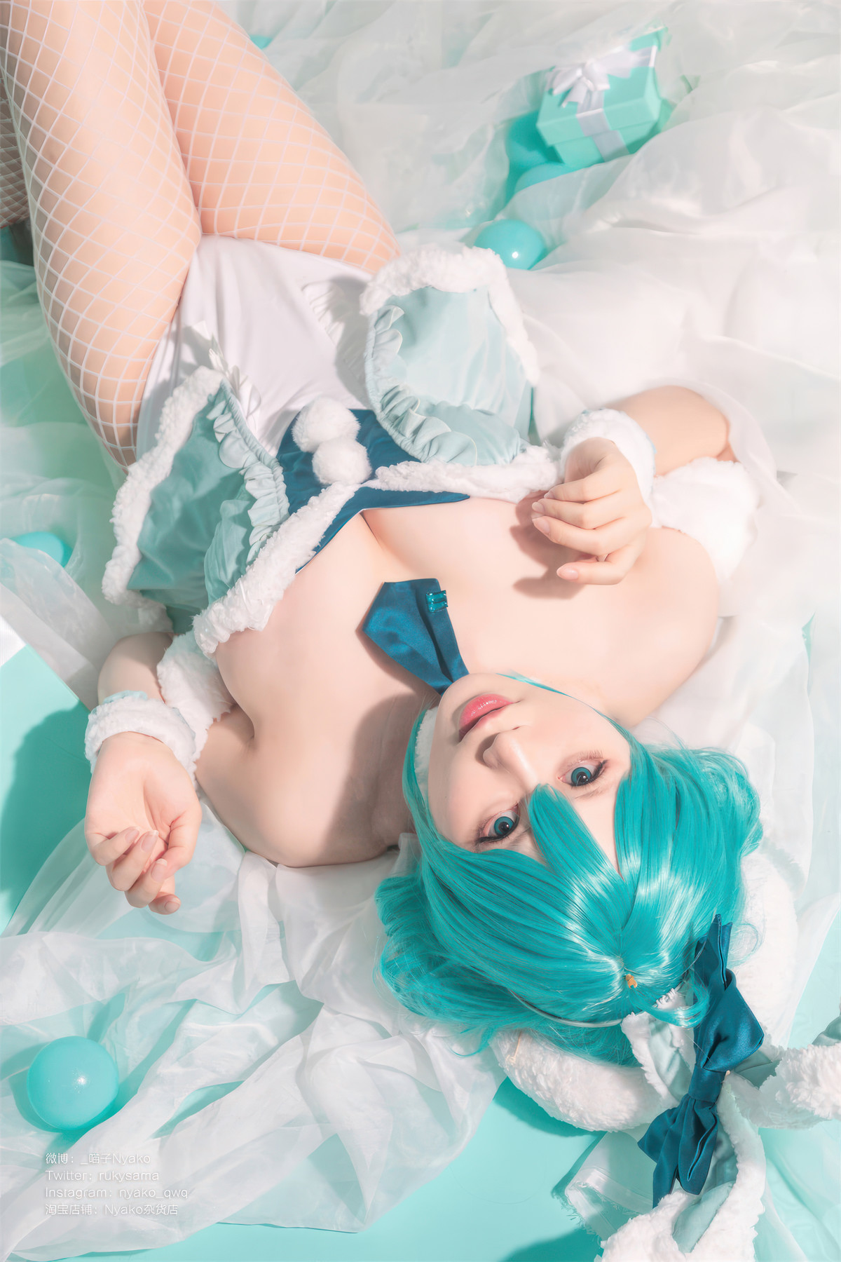 Cosplay Nyako喵子 初音白兔 40