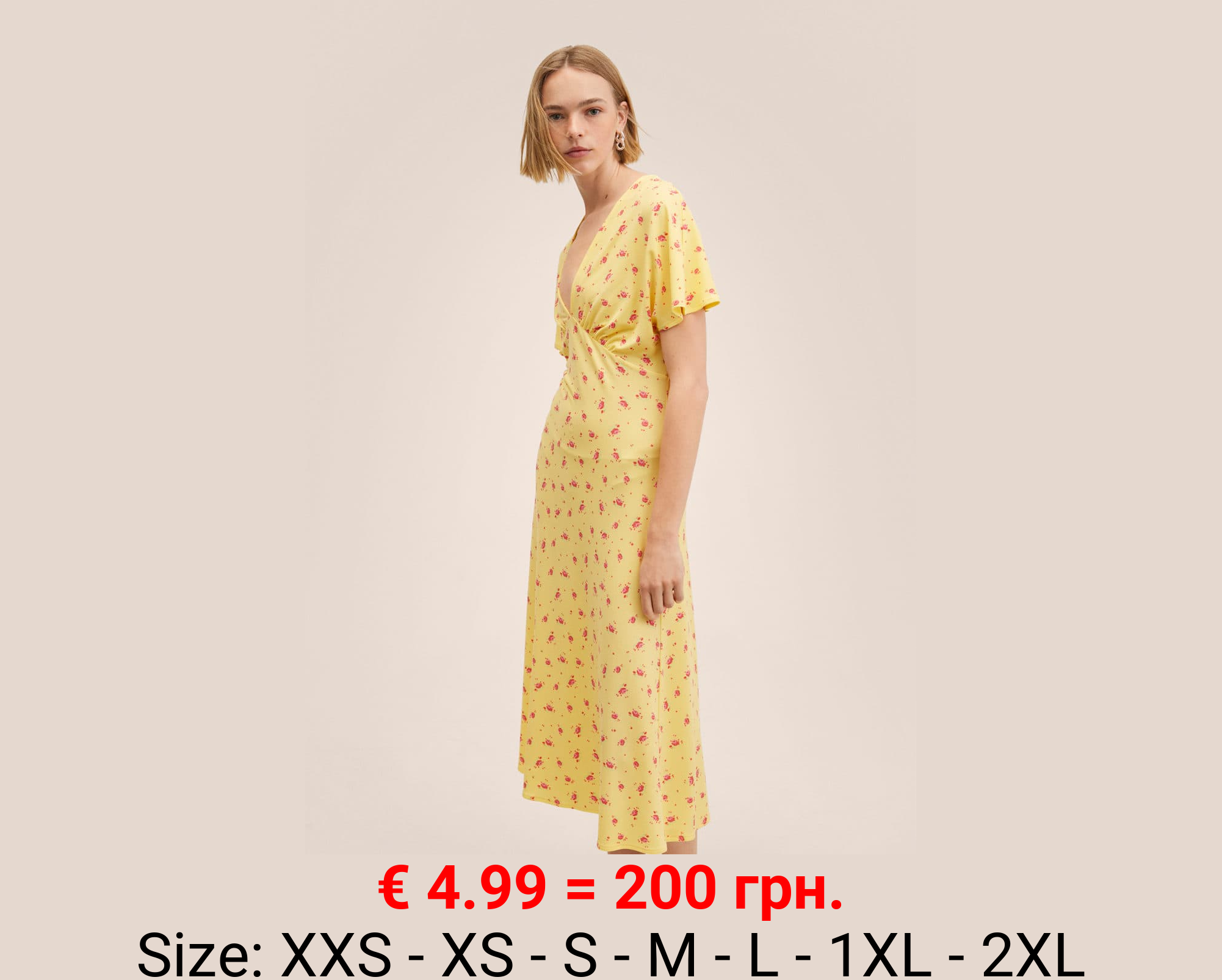 Vestido estampado midi