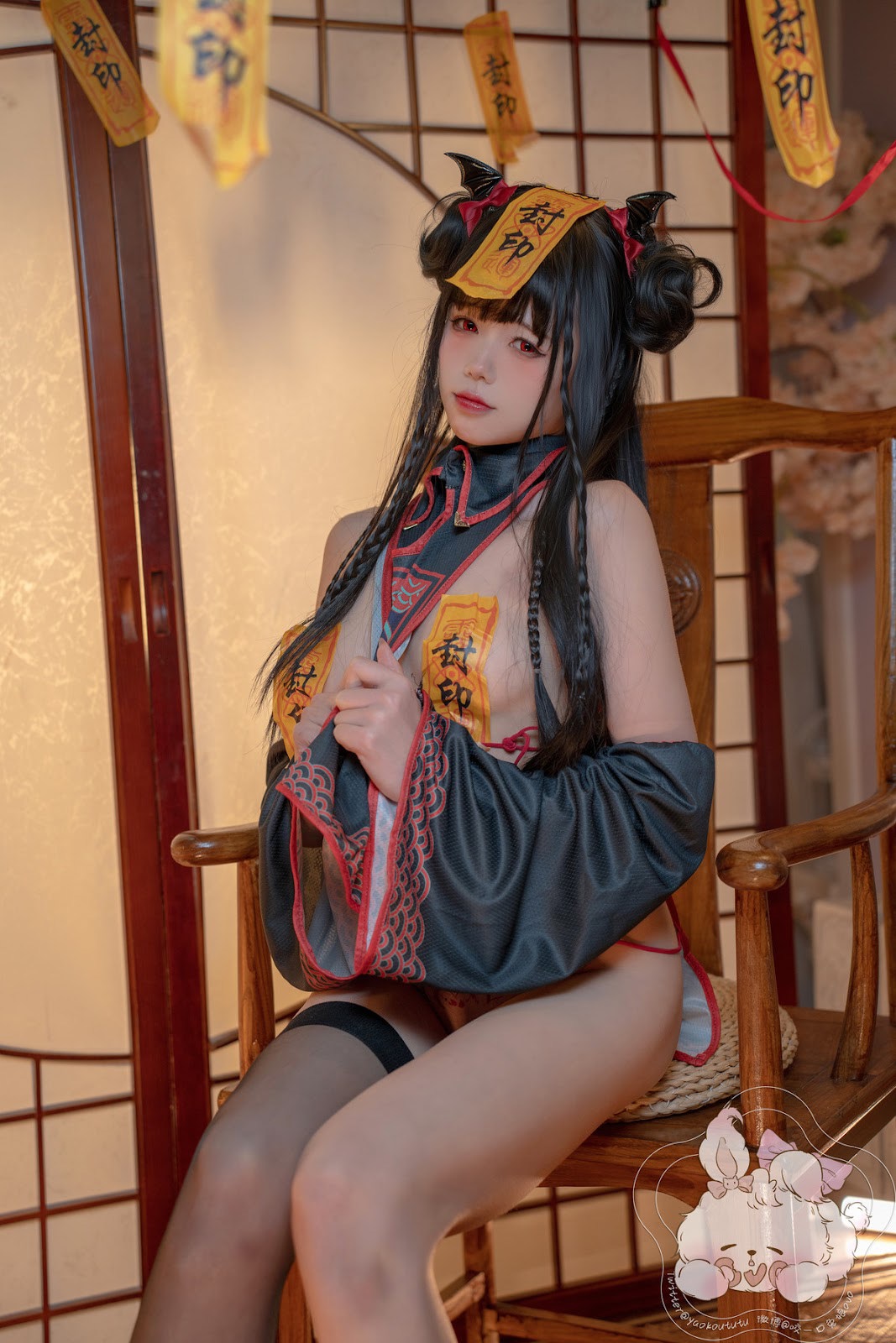 Cosplay 黏黏团子兔 僵尸蹲蹲 29