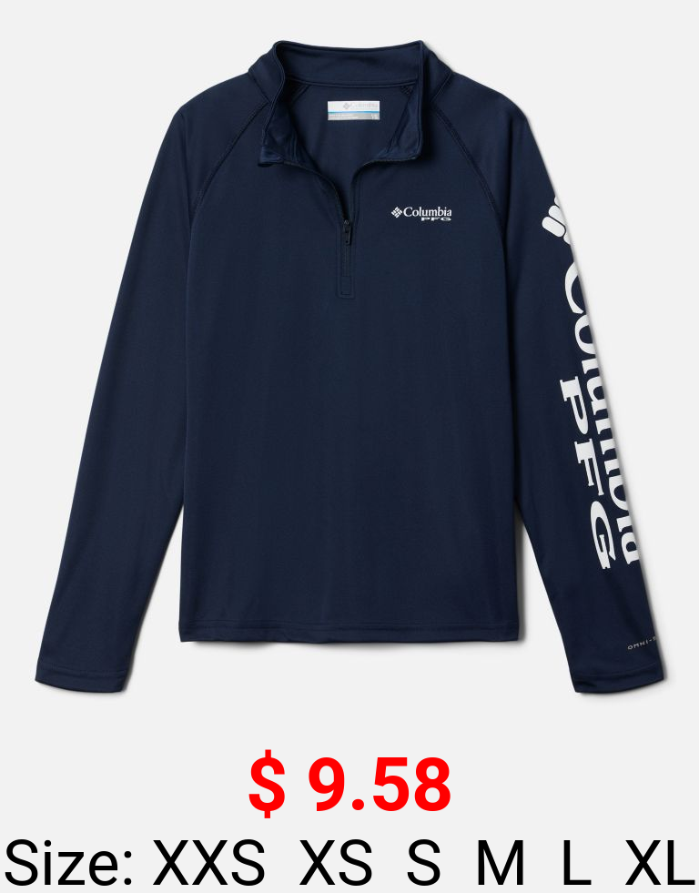 Boys' PFG Terminal Tackle™ Quarter Zip Pullover