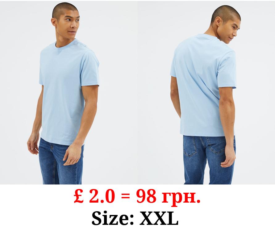 Light Blue Crew Neck T-Shirt
