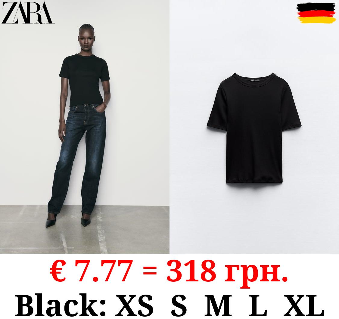 LIGHTWEIGHT RIBBED T-SHIRT