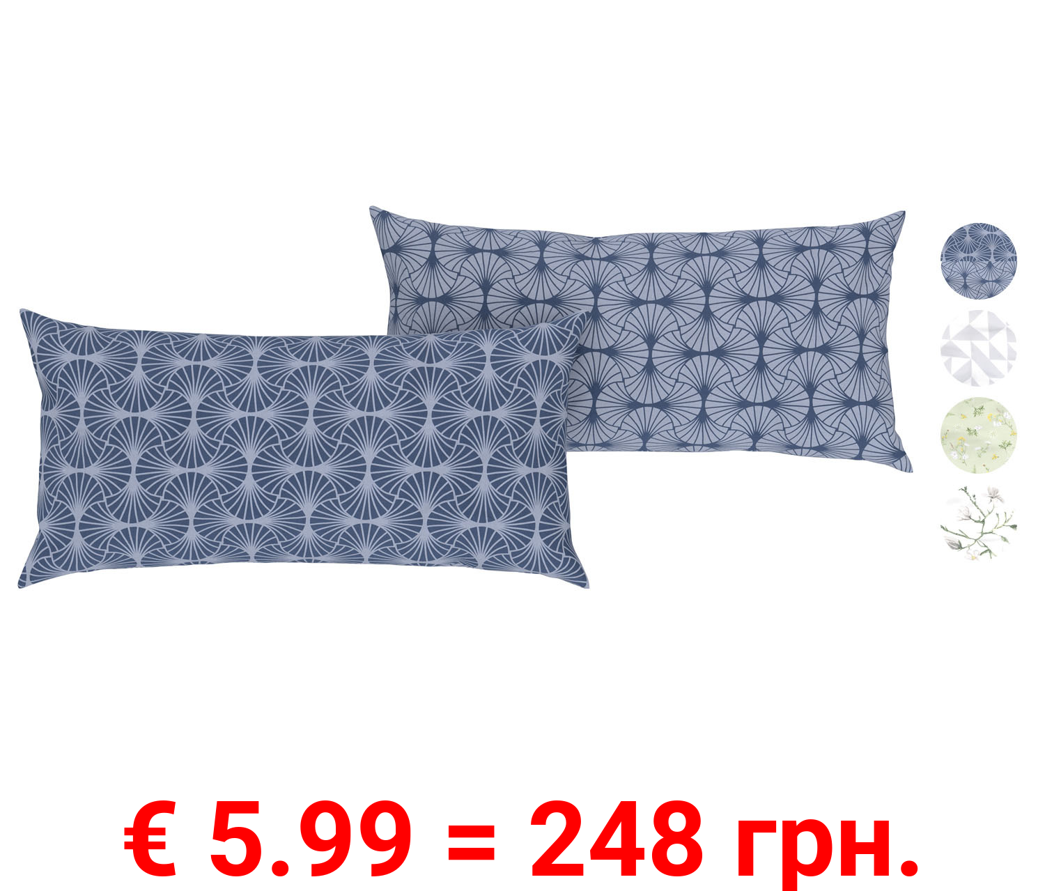 LIVARNO home Satin Kissenbezug, 40 x 80 cm, 2er-Set