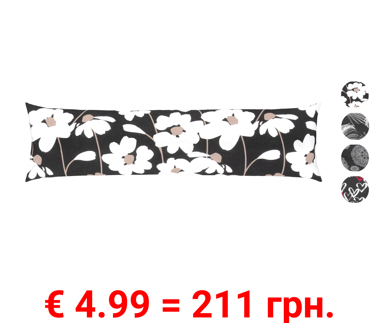 LIVARNO home Edel-Renforcé-Seitenschläferkissenbezug, 40 x 145 cm