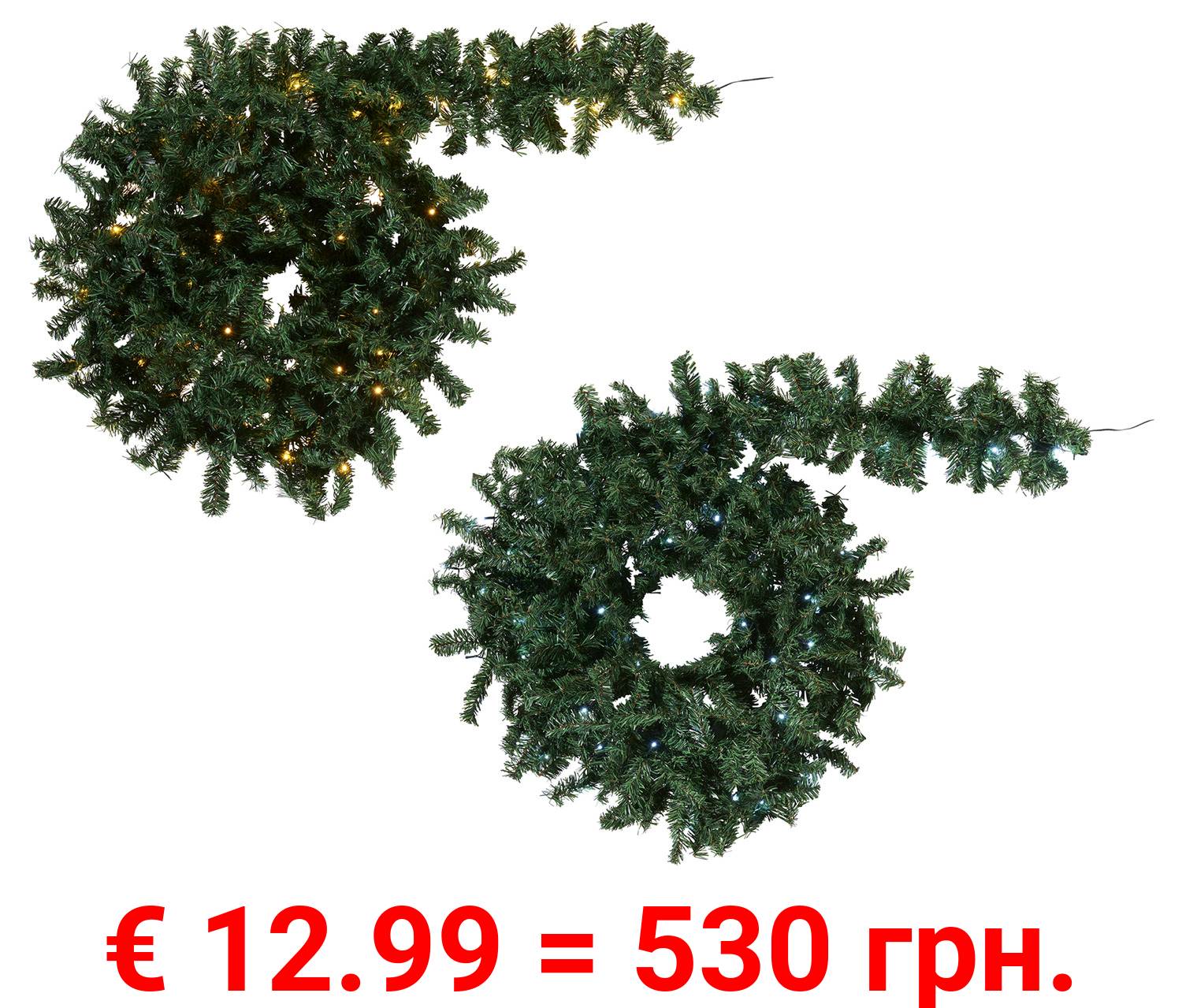 LIVARNO home LED-Tannengirlande, mit Timer