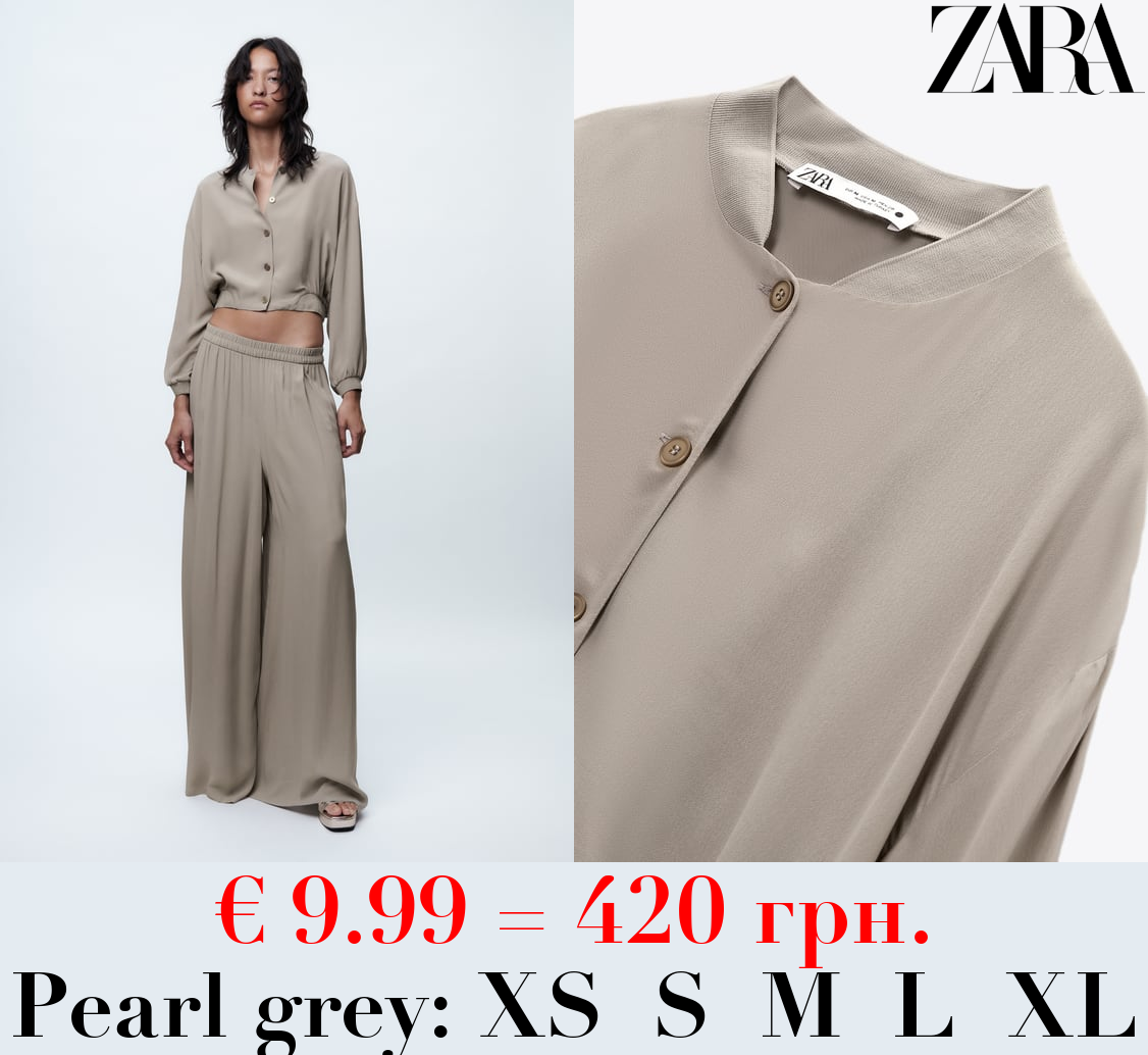 FLOWING CROPPED BOMBER JACKET