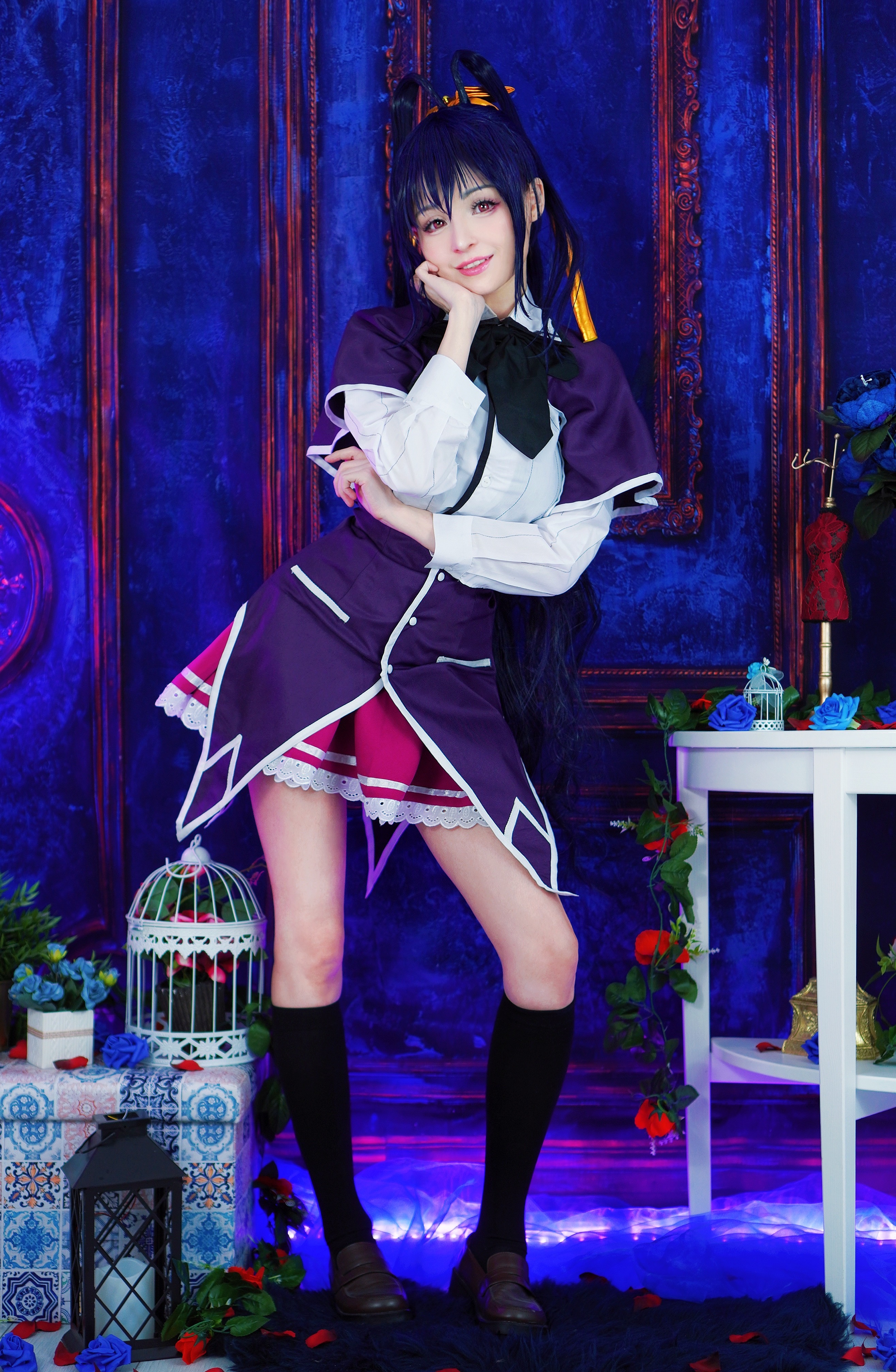 Hidori Rose - Akeno Himejima black devil bikini uniform cosplay 10