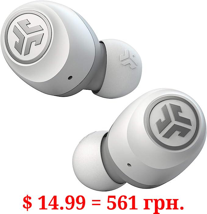 JLab Go Air True Wireless Bluetooth Earbuds + Charging Case | Dual Connect | IP44 Sweat Resistance | Bluetooth 5.0 Connection | 3 EQ Sound Settings Signature, Balanced, Bass Boost… (White)