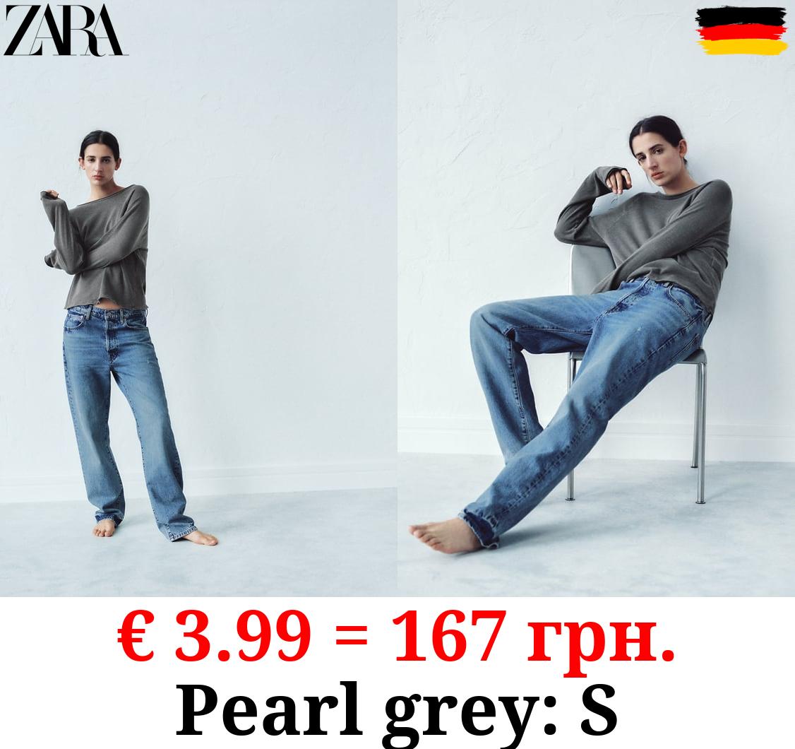 VINTAGE-EFFECT T-SHIRT WITH LONG SLEEVES