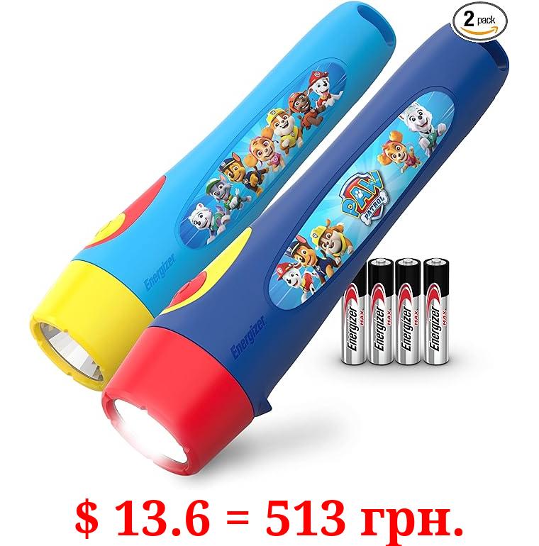 Energizer PAW Patrol Flashlights (2-Pack), Paw Patrol Toys for Boys and Girls, Great Lightweight LED Flashlights for Kids (Batteries Included)