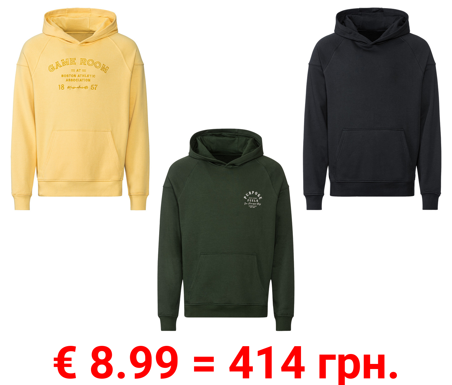 LIVERGY® Herren Sweathoodie, leger geschnitten