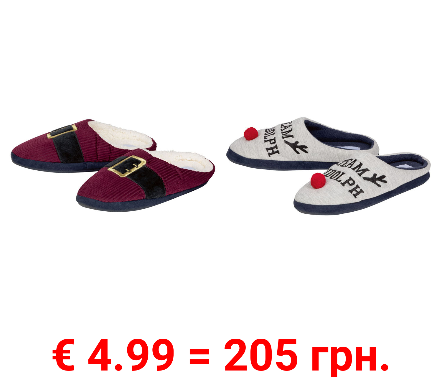 LIVERGY® Herren Hausschuhe in Weihnachts-Design