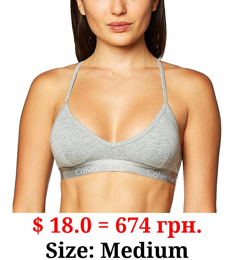 Calvin Klein Women's Motive Cotton Lightly Lined Bralette