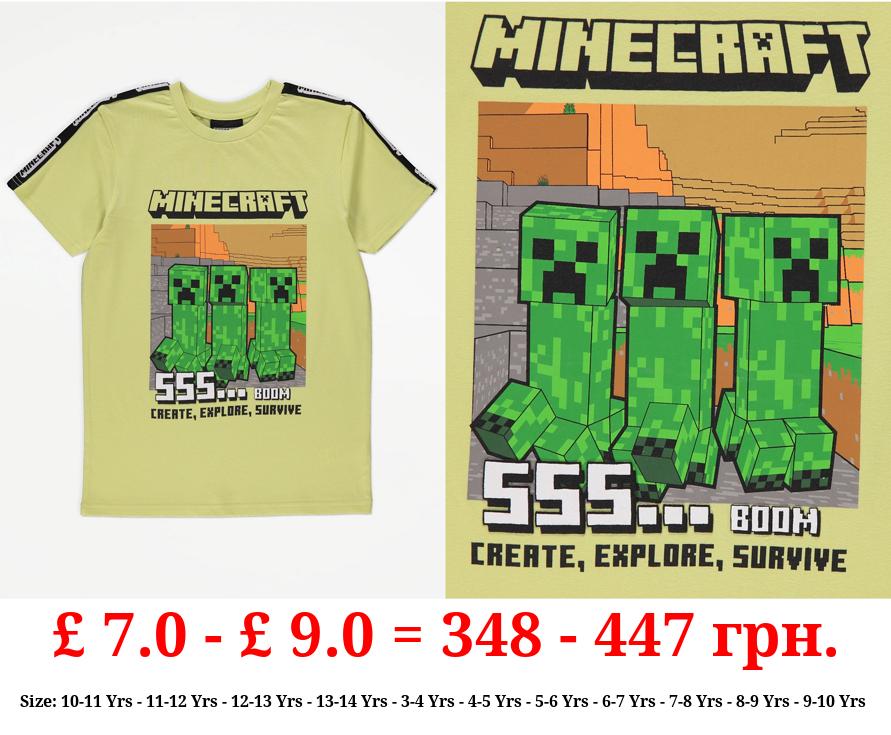 Minecraft Graphic Green T-Shirt