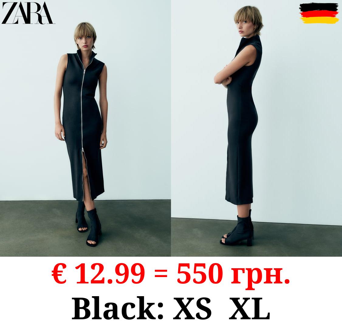 MIDI DRESS WITH ZIPS