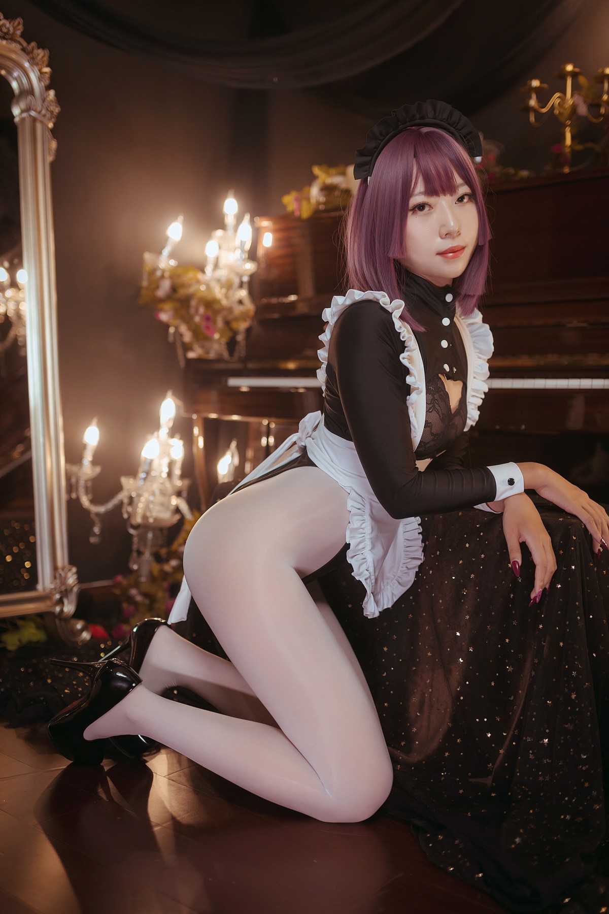 Cosplay Money冷冷 高叉女仆 18