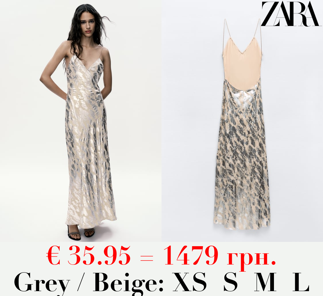 FOIL PRINT SLIP DRESS