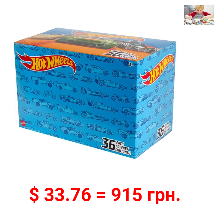 Hot Wheels 36 Car Multi-Pack of 1:64 Scale Vehicles for Kids & Collectors