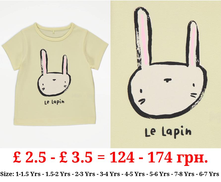 Yellow Le Lapin Bunny T-Shirt