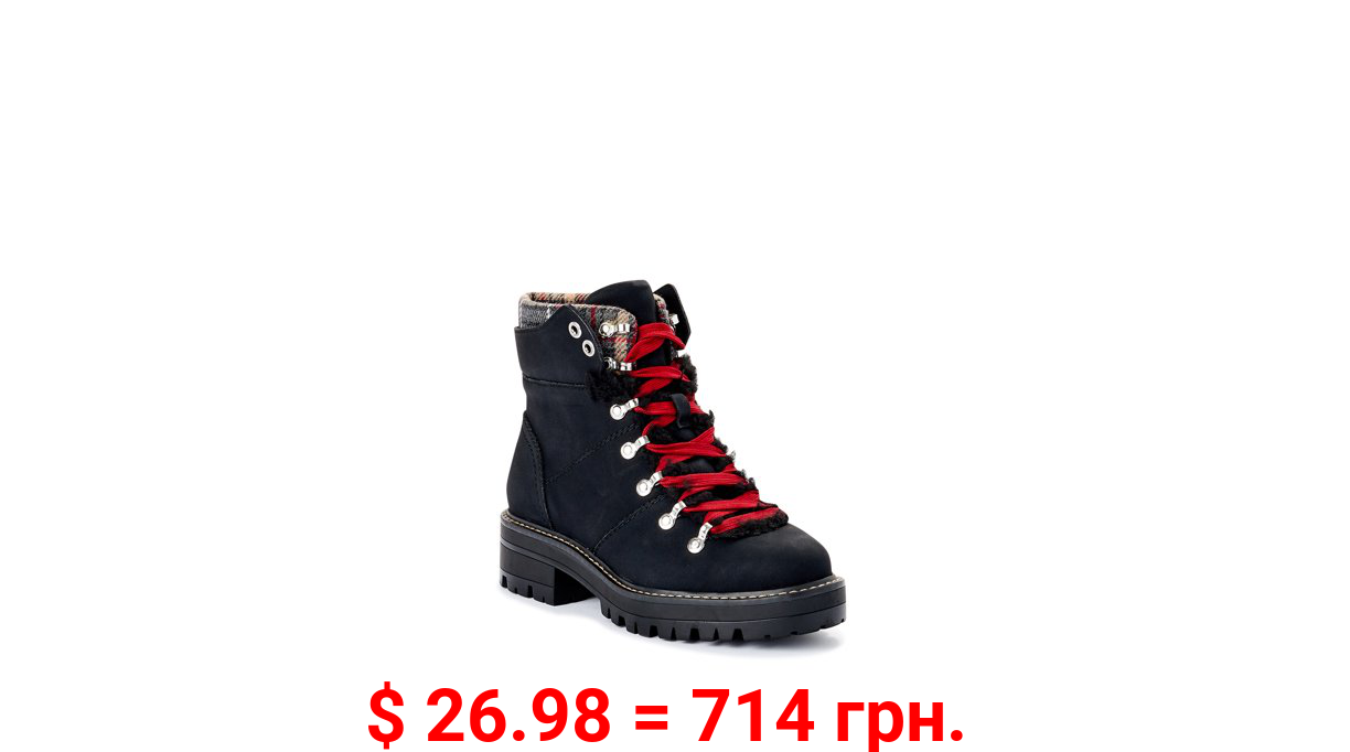 Time and Tru Women's Cozy Hiker Boot (Wide Width Available)