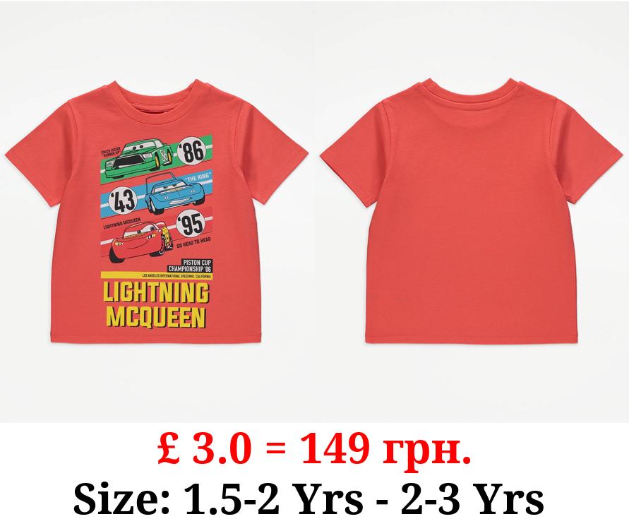 Disney Cars Lightning McQueen Red Graphic T-Shirt