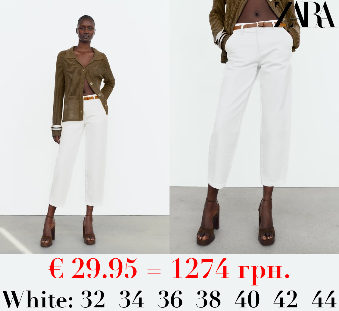 Z1975 HIGH-WAIST BELTED CHINO JEANS