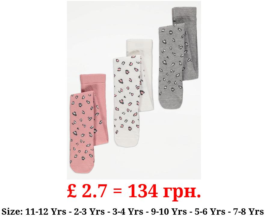 Leopard Tights 3 Pack