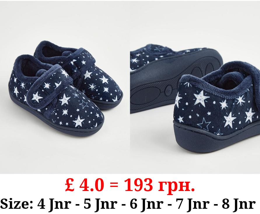 Navy Star Cupsole Slippers