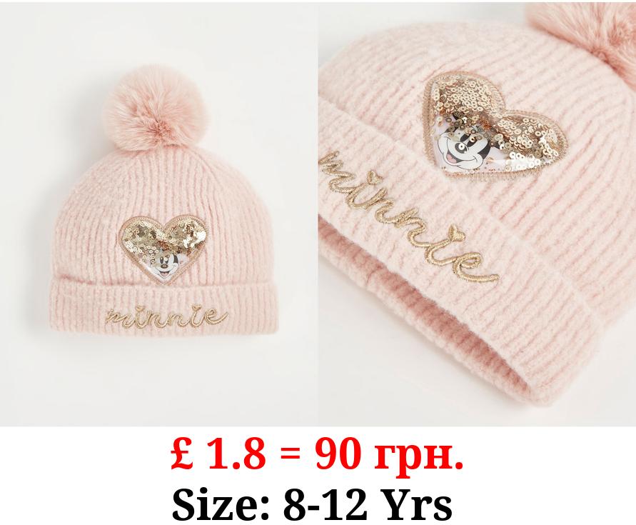 Disney Minnie Mouse Pink Bobble Hat
