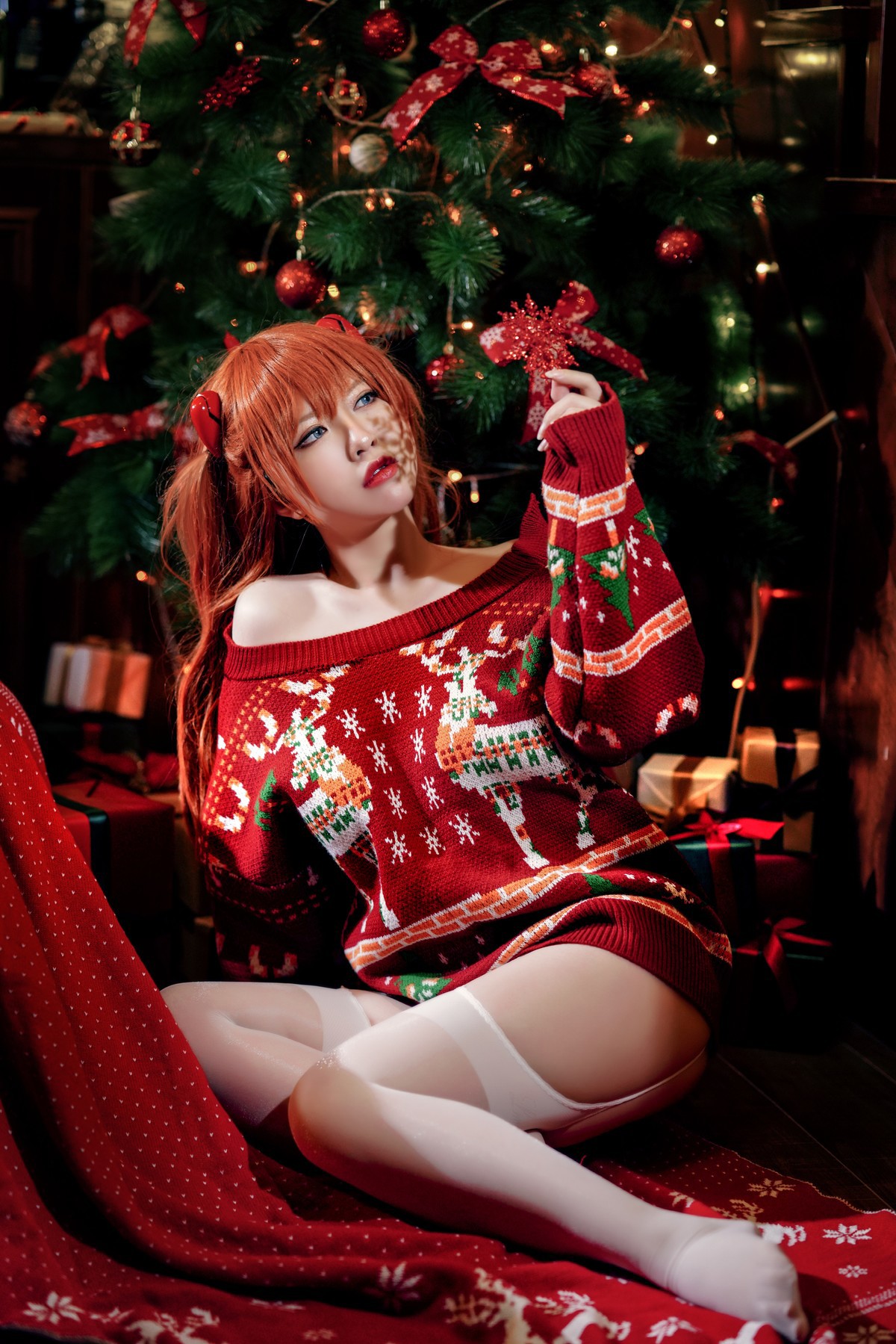 Cosplay 半半子 式波・ASUKA Christmas 26
