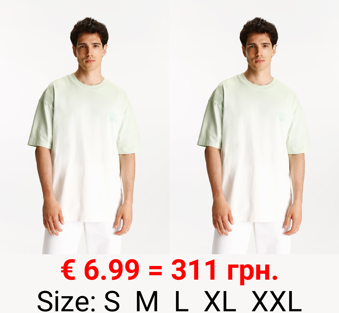 Embroidered tie-dye T-shirt