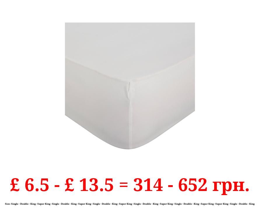 Brushed Cotton Plain Fitted Sheet