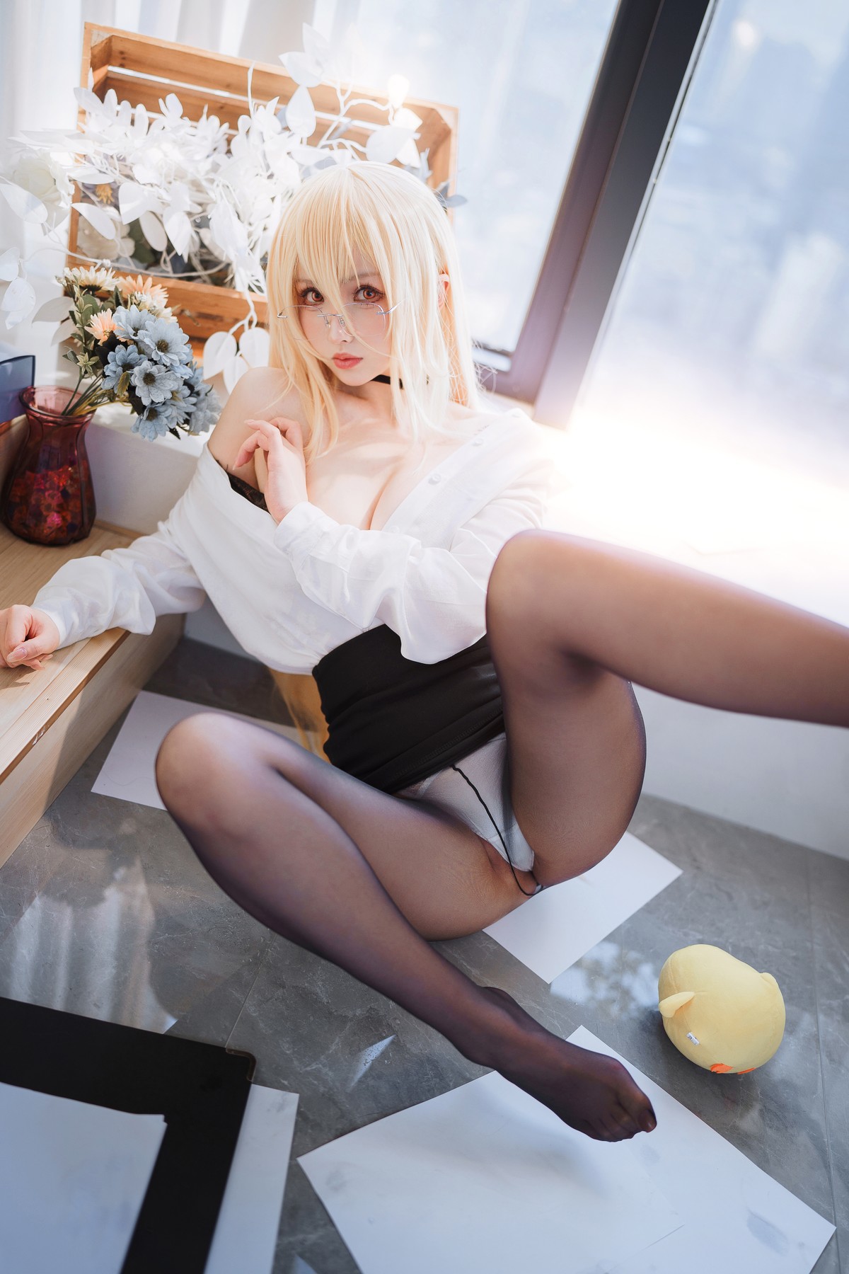 Cosplay rioko凉凉子 碧蓝航线 冤仇 办公室的意外 28