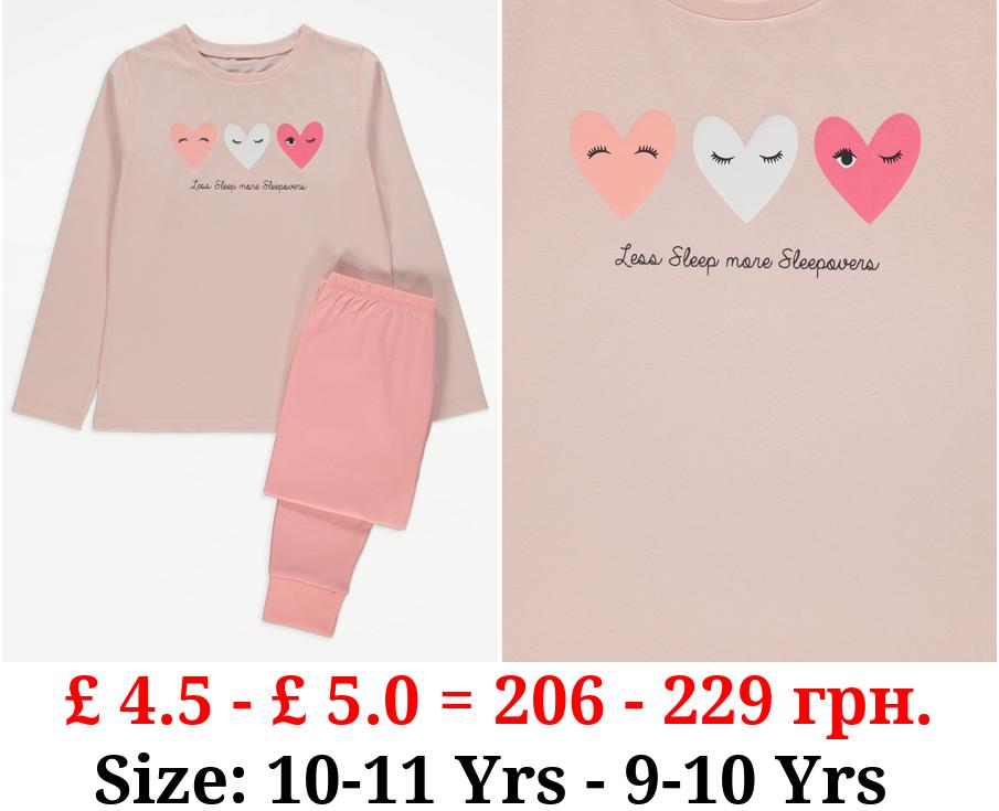 Pink Heart Eyes Sleepover Pyjamas