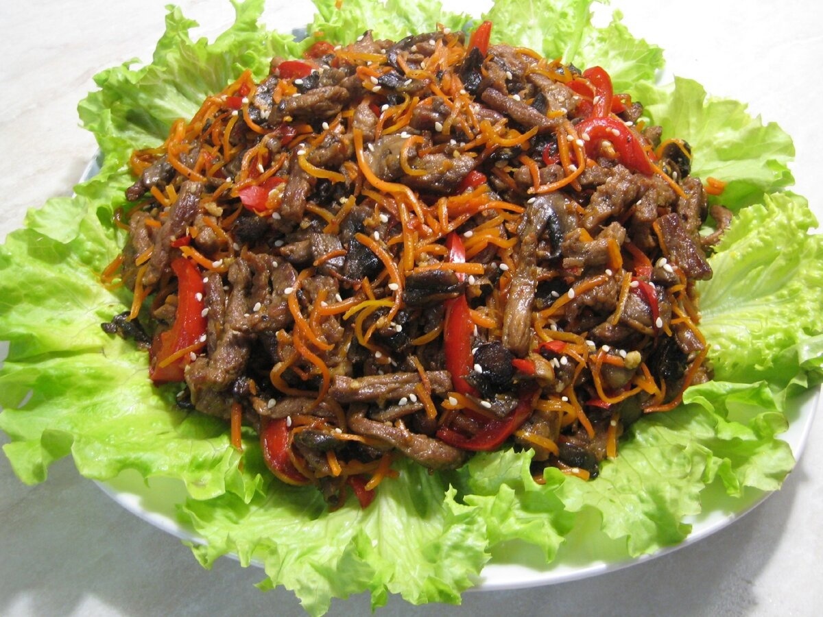 Рецепт салата мясо по корейски