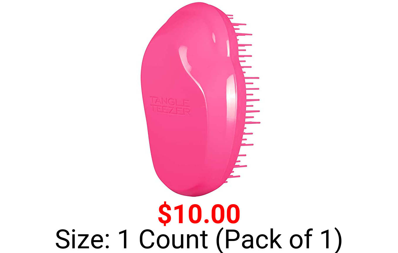 Tangle Teezer | The Original Mini Detangling Hairbrush for Wet & Dry Hair | Perfect for Traveling & Small Hands | Bubblegum Pink