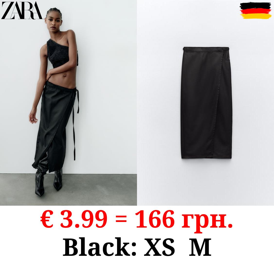 TRF DENIM COATED SKIRT