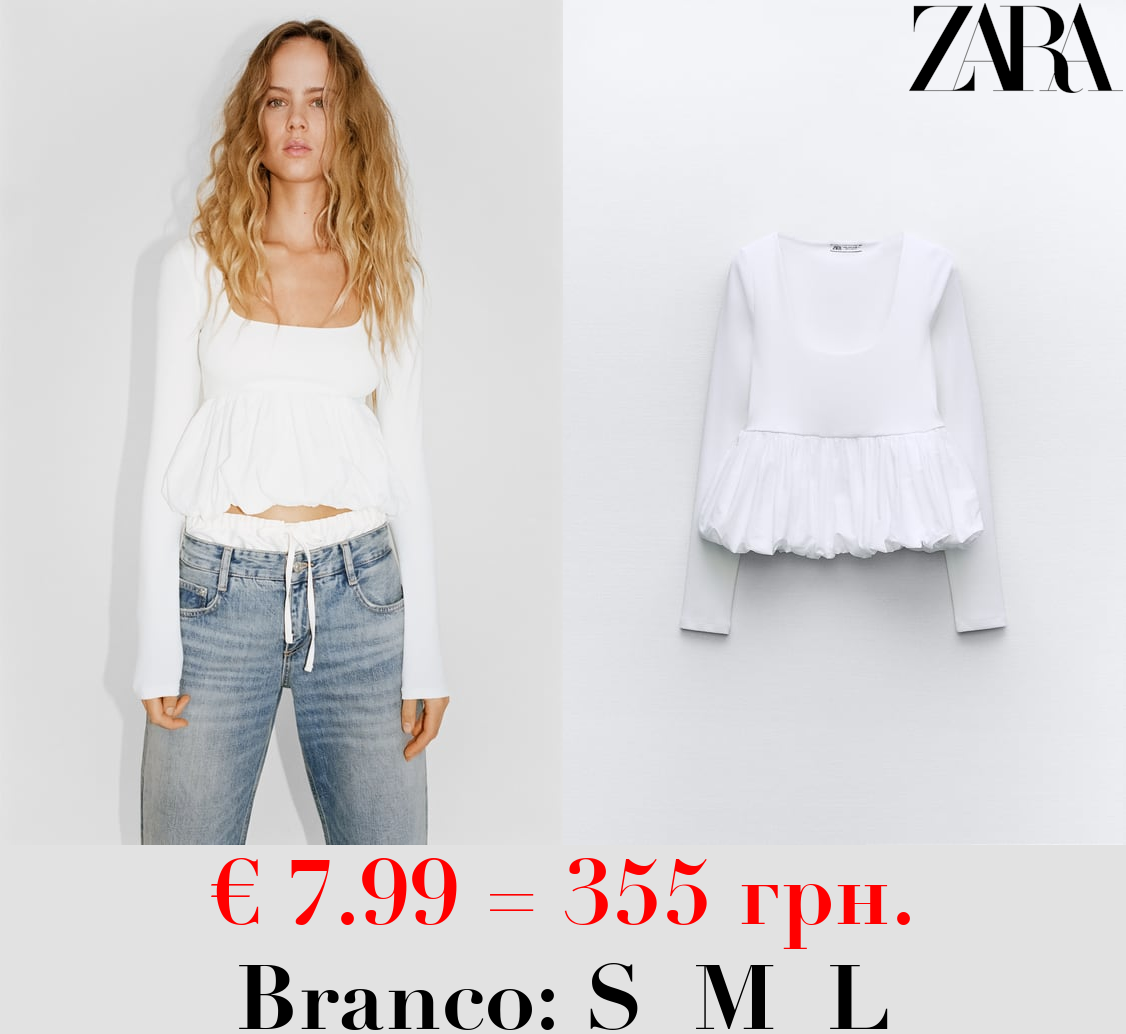 CAMISETA COMBINADA PEPLUM