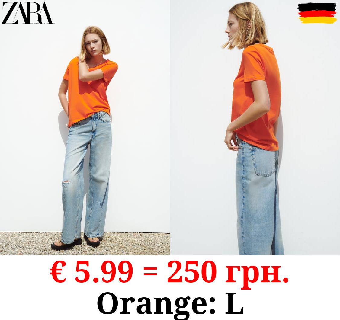 BASIC V-NECK COTTON T-SHIRT