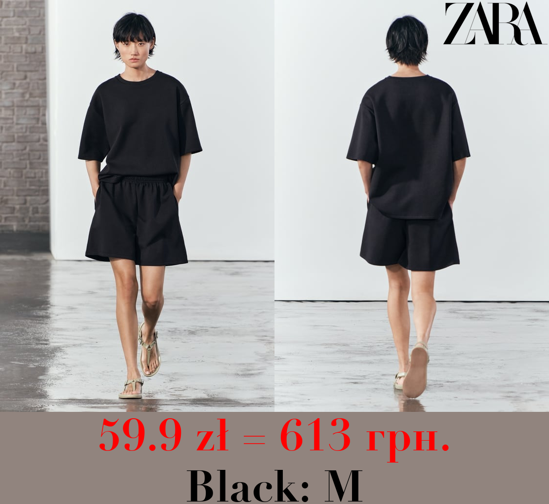 SHORT SLEEVE INTERLOCK SWEATSHIRT