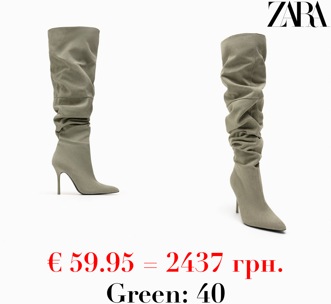 DENIM OVER-THE-KNEE BOOTS