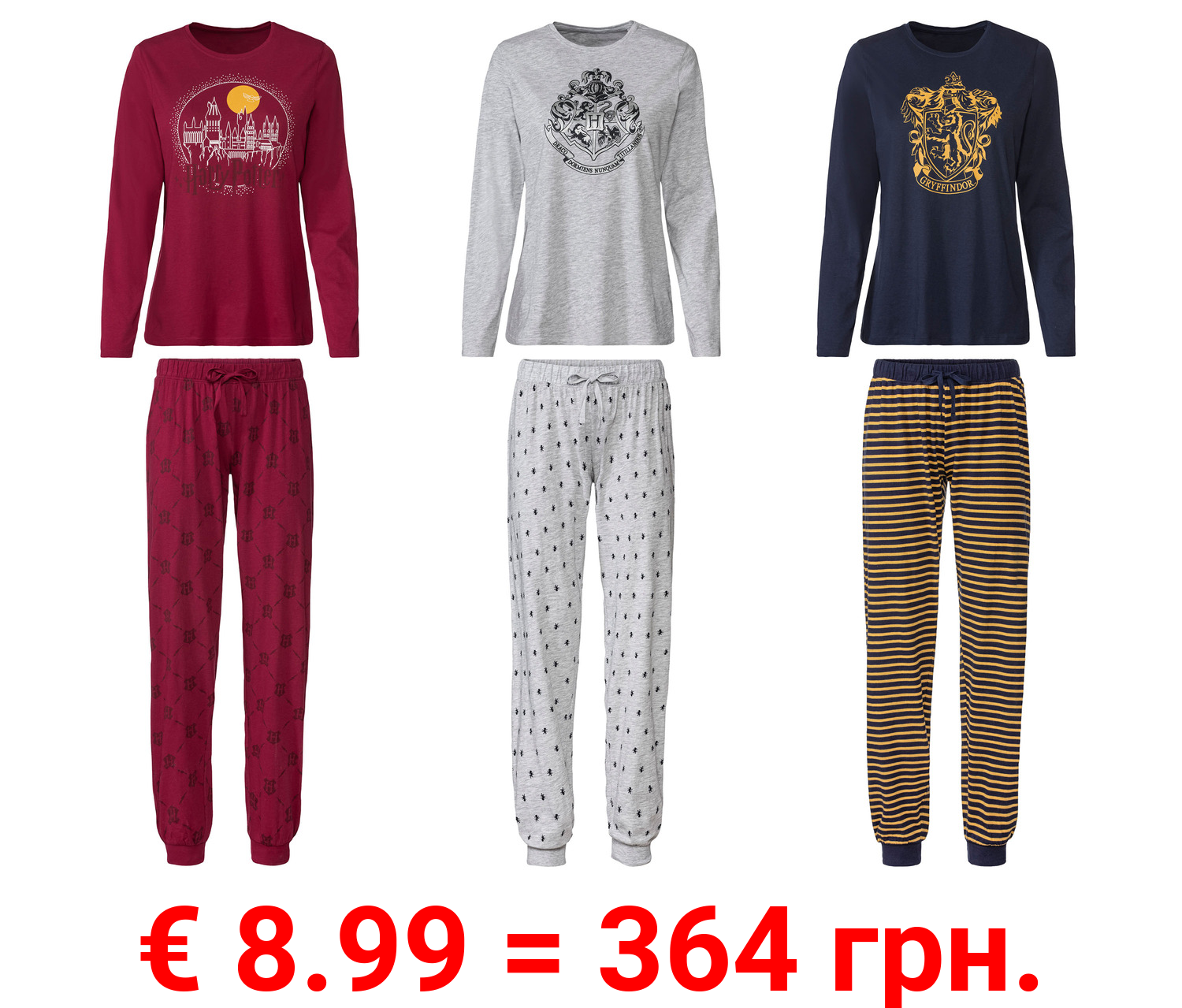 Damen Pyjama mit Harry Potter Motiv
